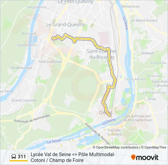311 Bus Line Map