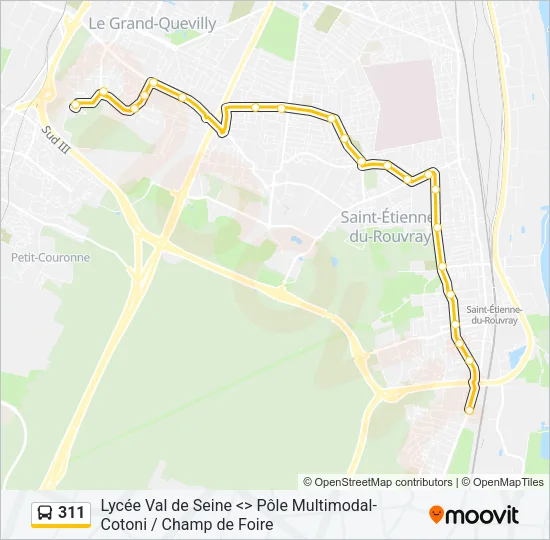 311 Bus Line Map