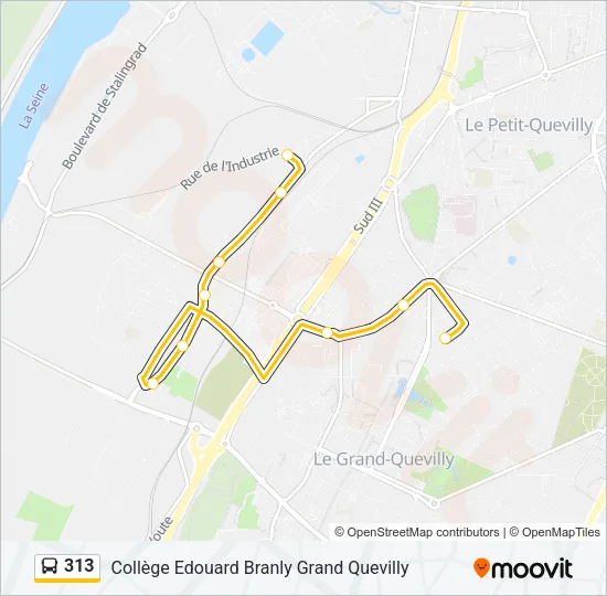 313 Bus Line Map