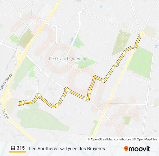 315 Bus Line Map