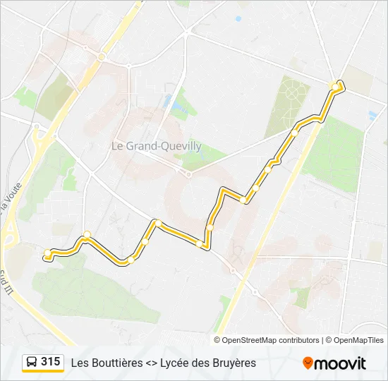 315 Bus Line Map