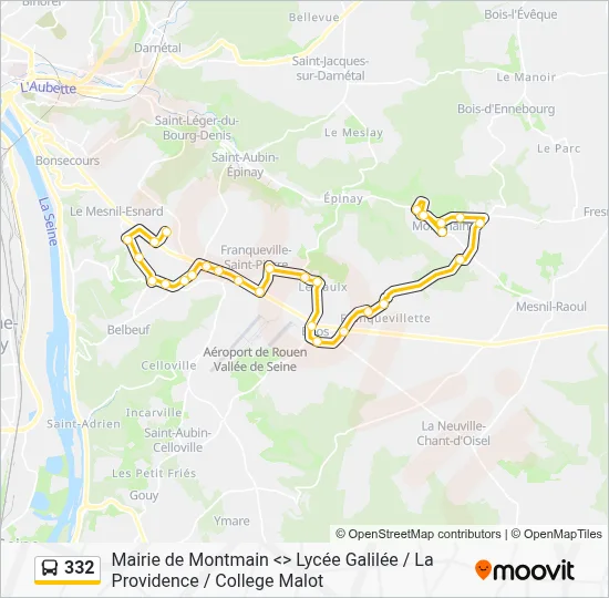 332 Bus Line Map
