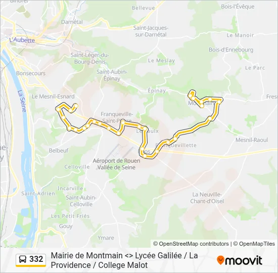 332 Bus Line Map