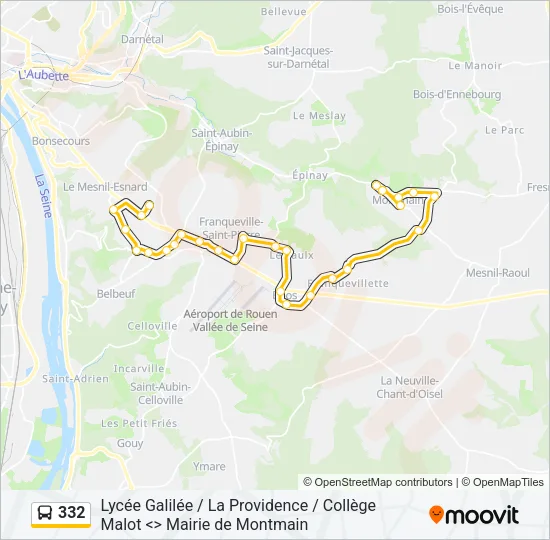 332 Bus Line Map