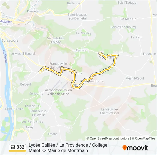 332 Bus Line Map