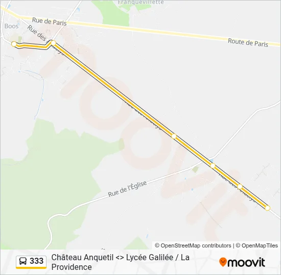 333 Bus Line Map
