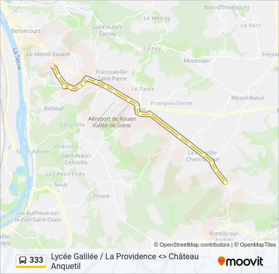333 Bus Line Map