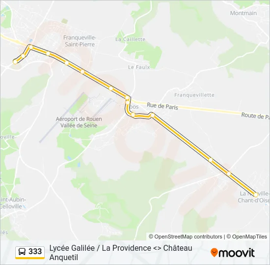 333 Bus Line Map