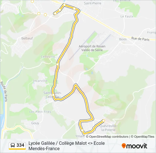 334 Bus Line Map