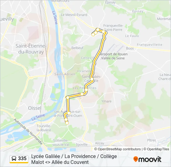335 Bus Line Map