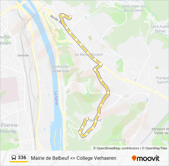336 Bus Line Map