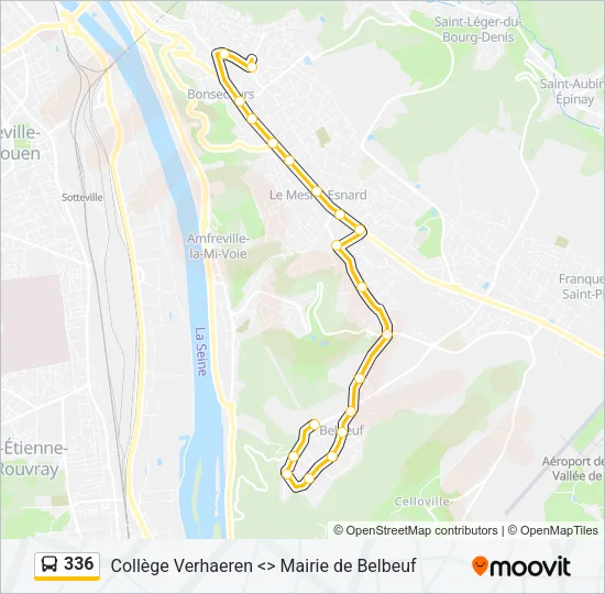 336 Bus Line Map