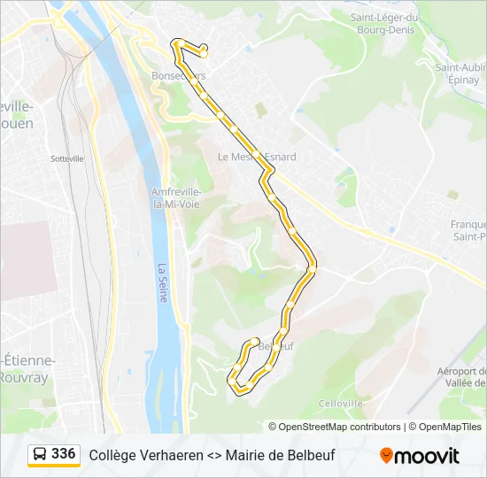 336 Bus Line Map