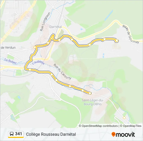 341 Bus Line Map