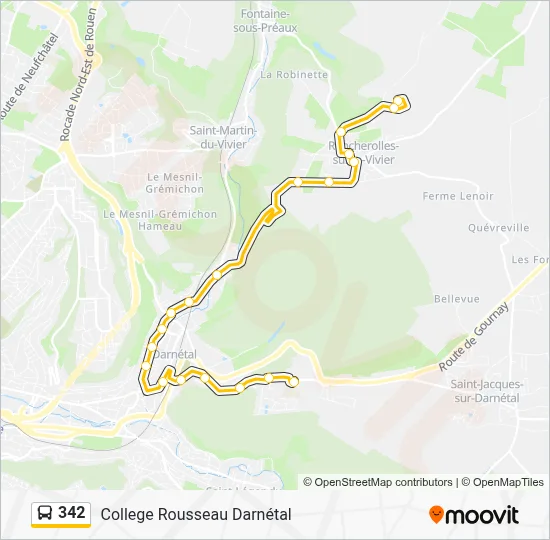 342 Bus Line Map