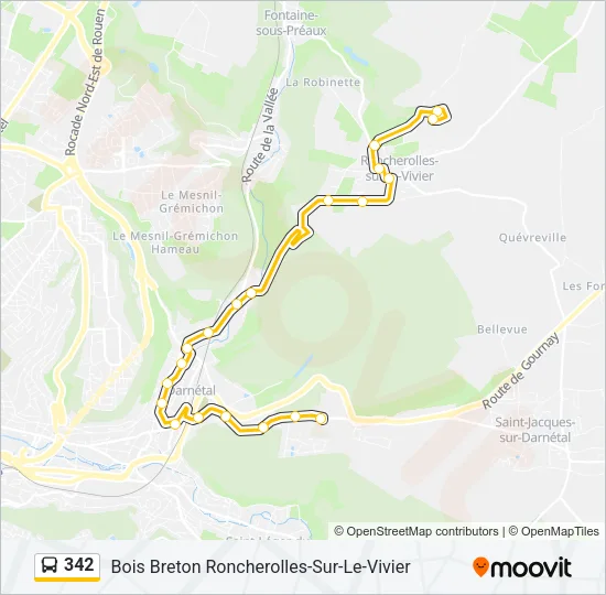 342 Bus Line Map