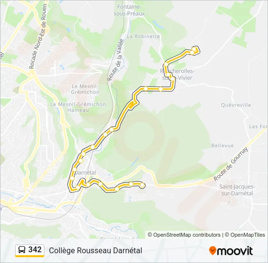 342 Bus Line Map