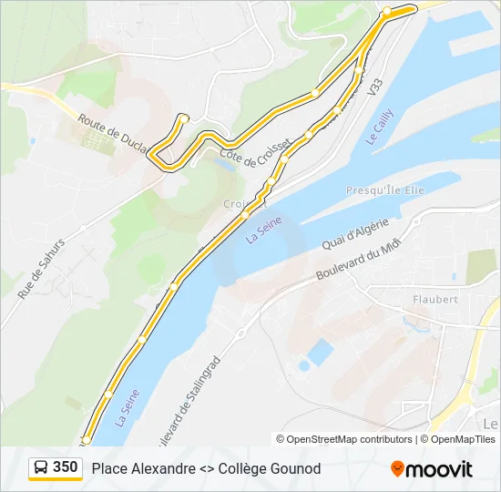 350 Bus Line Map
