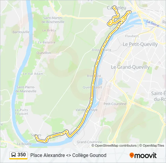 350 Bus Line Map