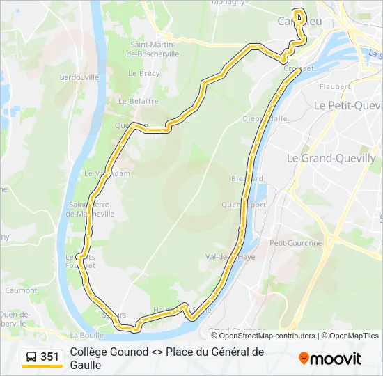 351 Bus Line Map