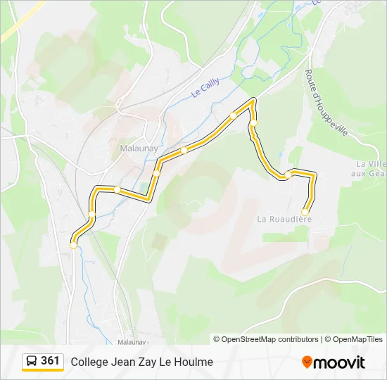 361 Bus Line Map