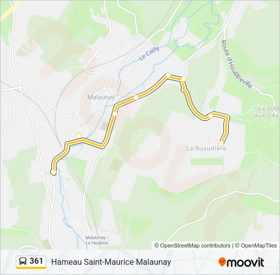 361 Bus Line Map