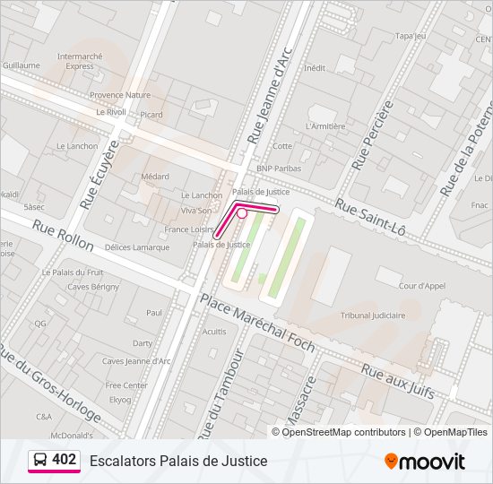 402 bus Line Map