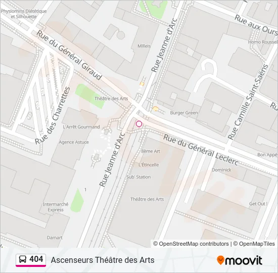 404 Bus Line Map