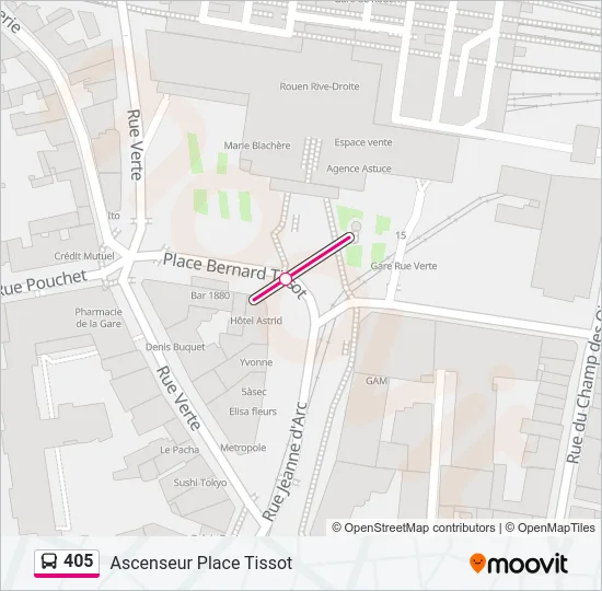 405 Bus Line Map