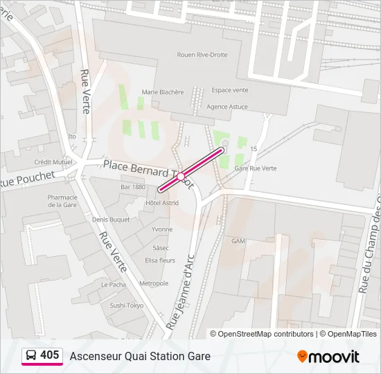 405 Bus Line Map