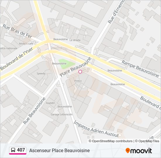 407 bus Line Map