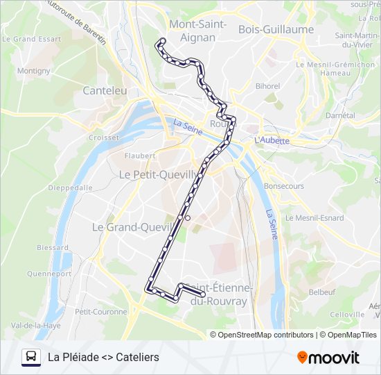 Plan de la ligne NOCTAMBUS de bus