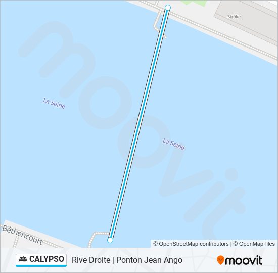 Plan de la ligne CALYPSO de ferry