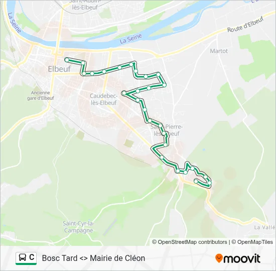 C Bus Line Map