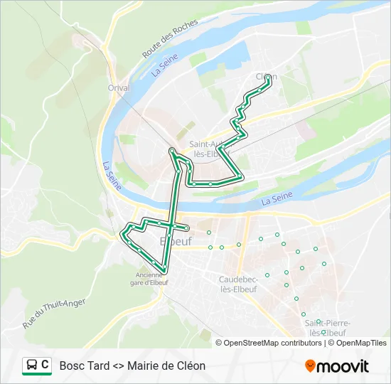C Bus Line Map