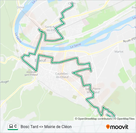 C Bus Line Map