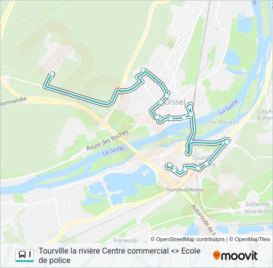 I Bus Line Map