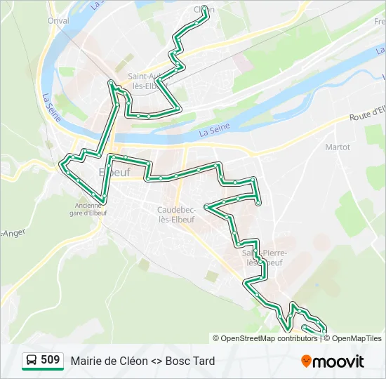509 Bus Line Map