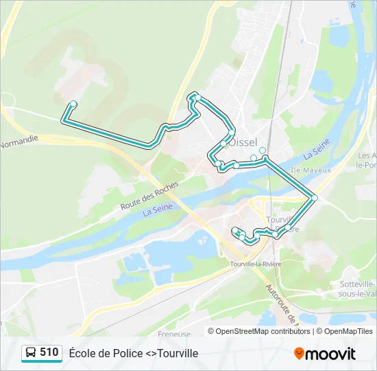 510 Bus Line Map