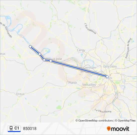 C1 Train Line Map