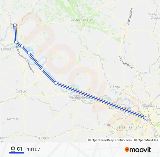 C1 Train Line Map