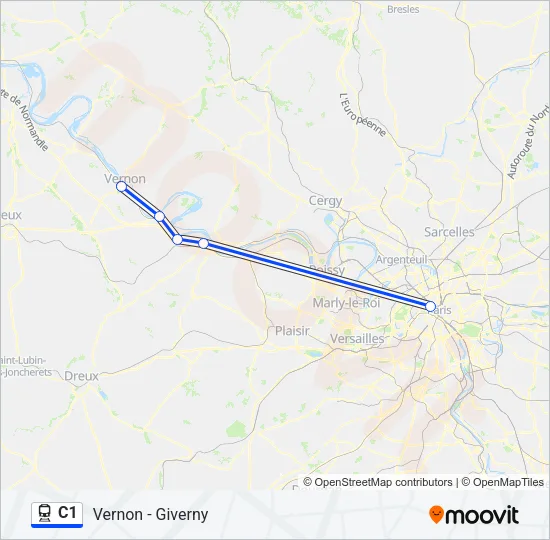 C1 Train Line Map