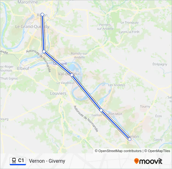 C1 Train Line Map
