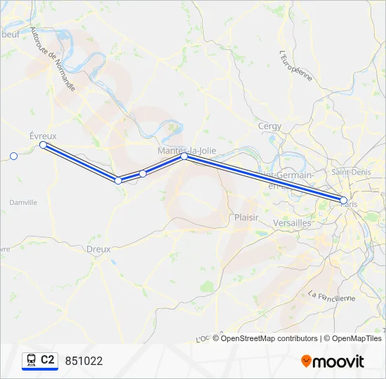 C2 Train Line Map