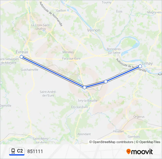 C2 Train Line Map