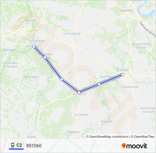 C2 Train Line Map