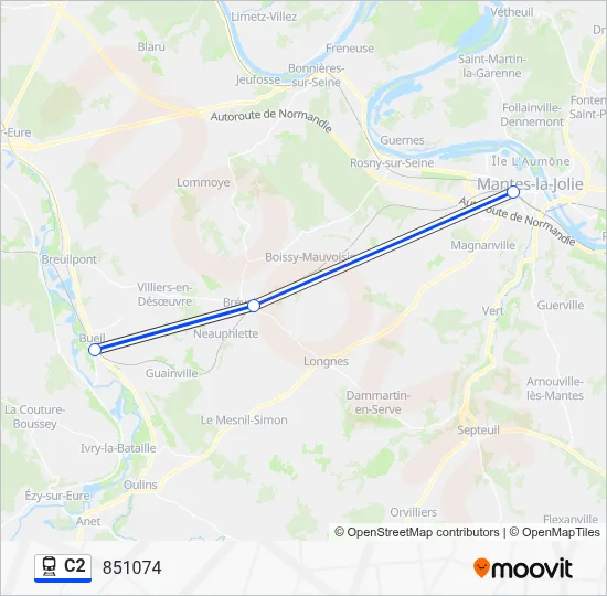 C2 Train Line Map