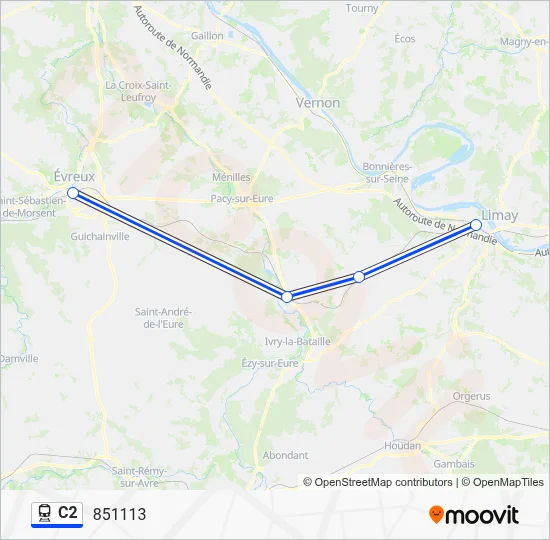 C2 Train Line Map