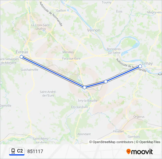 C2 Train Line Map