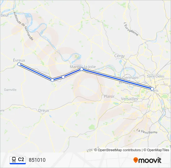 C2 Train Line Map